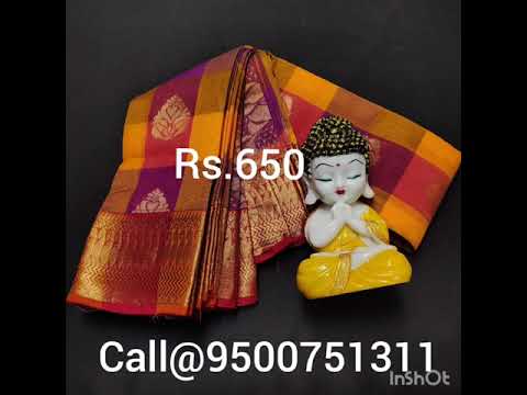 Silk cotton checked sarees