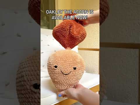 Oakley the Acorn pattern available now on Etsy! (Linked in my bio) 🤎 #amigurumicrochet