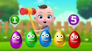 Surprise Eggs Numbers Song 1-10 Nursery Rhyme for Kids