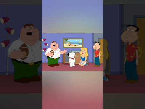 Peter knocks Chris out with a  🏈  #familyguy #petergriffin #shorts