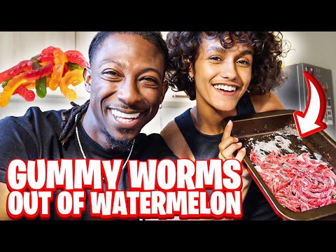 Making Gummy Worms Using A Watermelon!