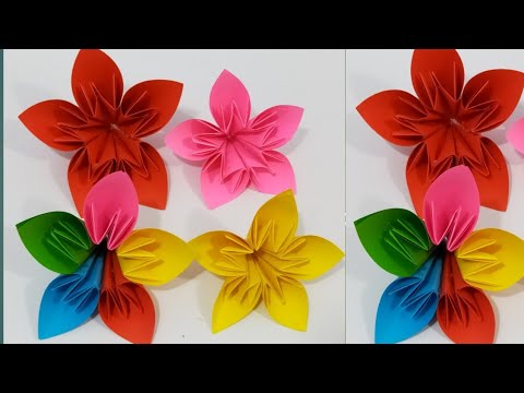 Beautiful 5 colored paper work/ Diy Peper Craft