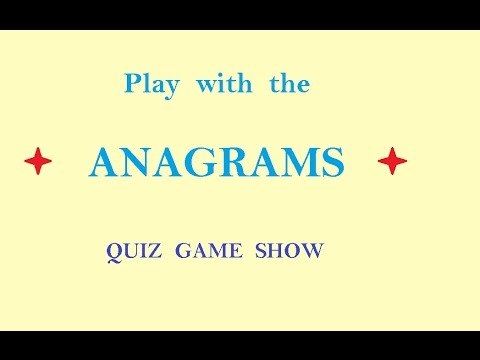 Anagrams 2 - Find the correct word!   Quiz game show