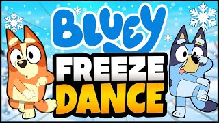 [20 MINS]❄️ Bluey - Freeze Dance❄️ | The Floor is Lava | Brainbreak Party For kids | Danny Go