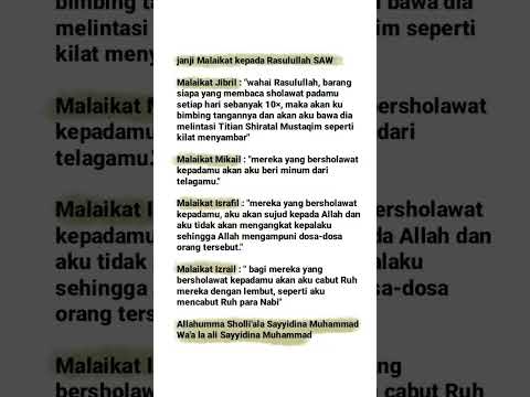 Janji Malaikat Kepada Rasulullah S.A.W