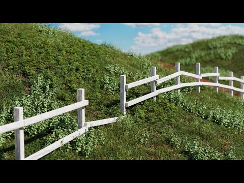 Quick fence with geometry nodes - Blender