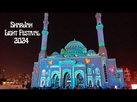 Al Noor Mosque | Sharjah Light Festival 2024 |  Masjid in Sharjah