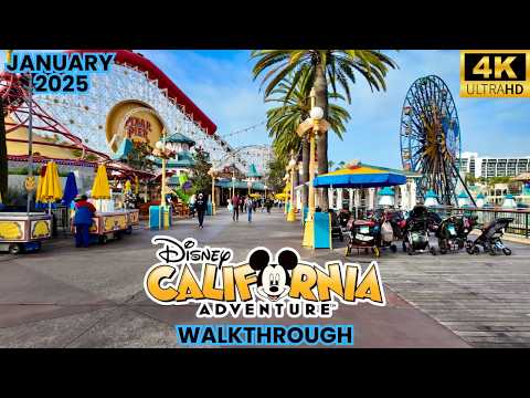 Disneyland California Adventure Walkthrough January 2025 4K POV