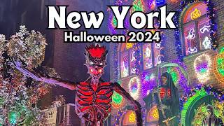 4K NYC Walk | Best Halloween Decorations Brooklyn Dyker Heights & More