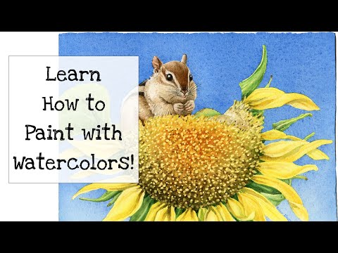 Learn How to Paint a Chipmunk on a Sunflower