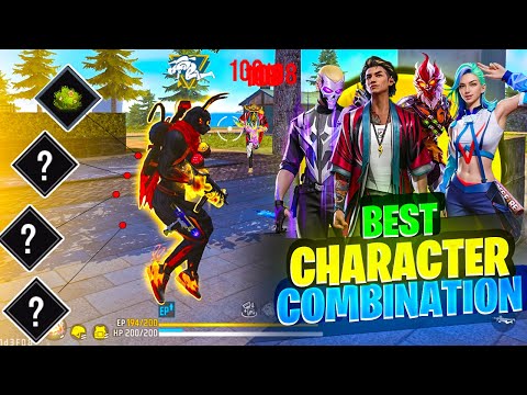 Top 4 Secret Best Character Combination 🤯 For Free Fire BR Ranked & CS Ranked FF Best Combination