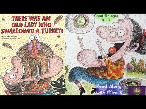 THERE WAS AN OLD LADY WHO SWALLOWED A TURKEY – Thanksgiving books read aloud | Funny read aloud