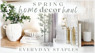 SPRING HOME DECOR HAUL 2024 - mcgee & co, tjmaxx, amazon, target, homegoods - everyday staples