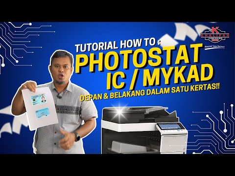 CARA PHOTOSTAT IC DEPAN BELAKANG PADA MESIN KONICA MINOLTA C364 | KCSB Tutorial