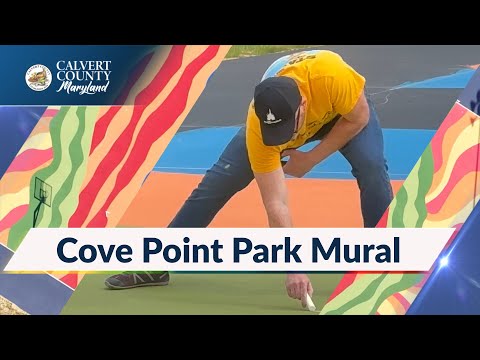 Mural and Renovations at Cove Point Park Basketball Courts