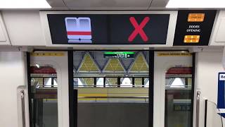 Singapore MRT C151B Train Door Closing Display シンガポールMRT C151B型ドア閉扉時のモニター