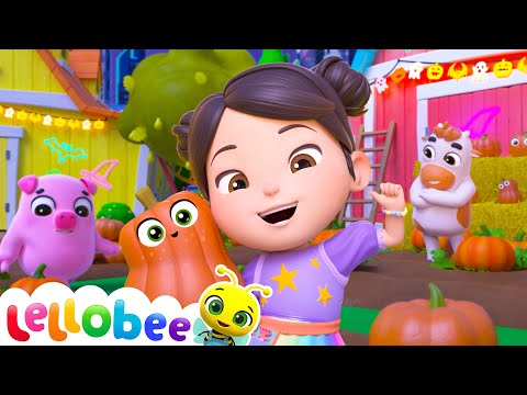 Pumpkin  Patch 🎃 | Lellobee City Farm | Moonbug Kids | Farm Animals