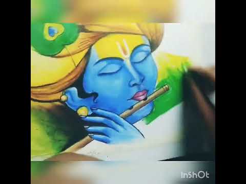 The painting of lord Krishna 🙏🙏🙏Hare Krishna