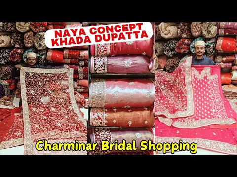 naya model khada dupatta new concept traditional keva tissue khada dupatta hyderabad handworks