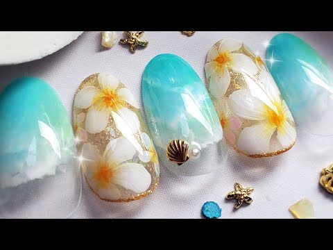 プルメリアリゾートネイルアート♡Plumeria Resort Nails