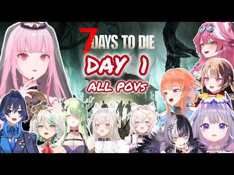 [ALL POV] The First 4 Days of Apocalyptic CHAOS - HoloEN 7 Days To Die [Day 1 Highlights] | Hololive