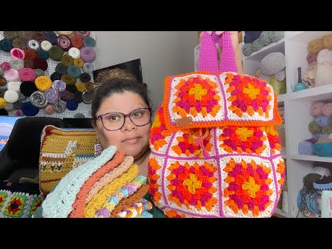 Look what I crochet this week \ finish lot project #crochet #crochetbag #wips