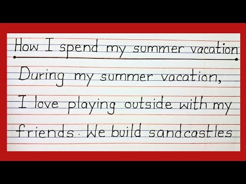 🔥 How I spend my summer vacation essay for students | ukg, class 1 | Handwriting |  Holiday homework