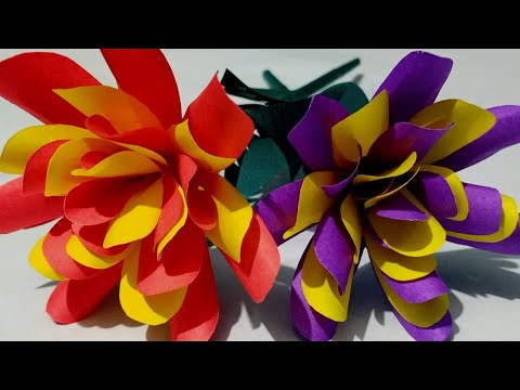 Easy and Beautiful Paper Flowers| Paper Flowers Making Ideas at Home|DIY Decoration Idea|