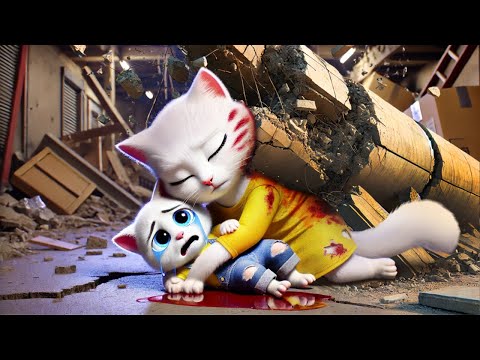 Kitten lost its Mother😿 becomes a Rescue Worker😻🧑‍🚒 #cat #ai #catlover #catvideos #cutecat #aicat