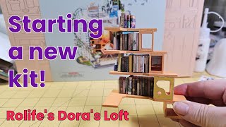 Rolife Dora's Loft Getting started building a bookshelf! #rolife #miniatures #dollhouseminiatures