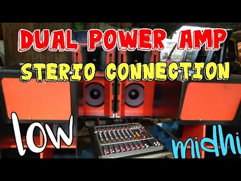 sterio connection dual power amp tusonra p5000s midhi, tusonra CA20 low.