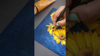 AMAZING Sunflower 🌻 🌻 PAINTING ON CANVAS Acrylic Painting art #shorts