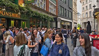 London Walk at 5PM in Central London | August Walking Tour in 4K HDR