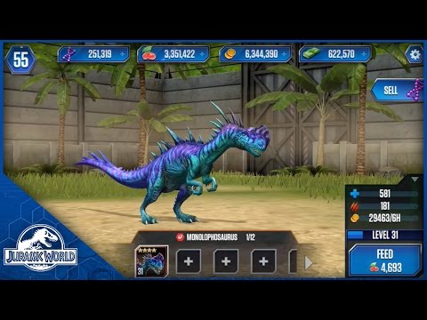 Monolophosaurus Feeding Level 31 - Jurassic World: The Game