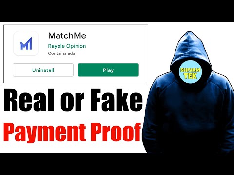 Match Me app real or fake| Match Me app payment proof