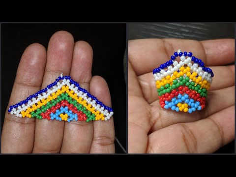 Laddu Gopal mukut design tutorial/ moti  mugut design trick