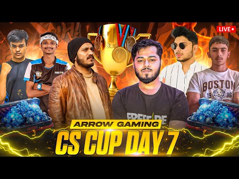 ARROW GAMING CS CUP Live 🔥 Youtubers vs Best Players Quater Final DAY 6 Free Fire Live  #freefire