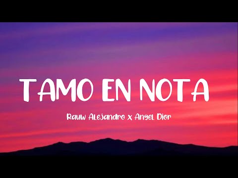 TAMO EN NOTA Rauw Alejandro x Angel Dior LETRA