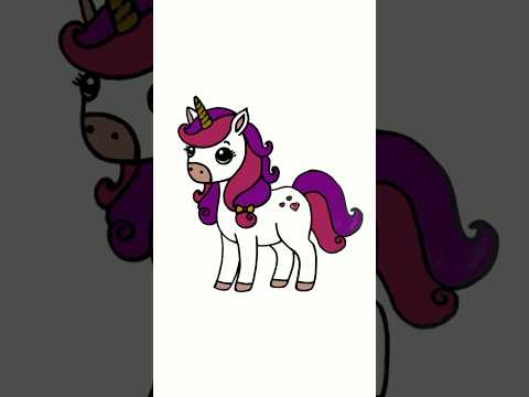 Learn to Draw a Cute Cartoon Unicorn Step By Step Easily 🦄🎨