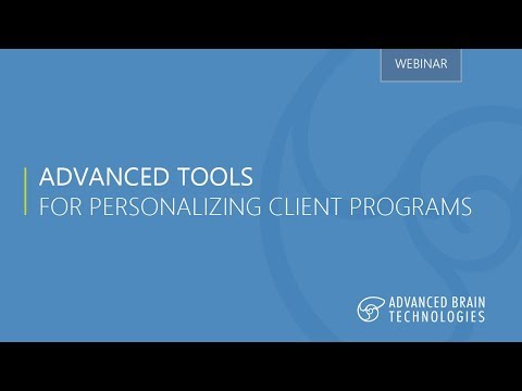 Advanced Tools for Personalizing Client Programs Webinar