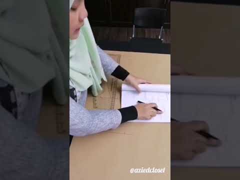 Cara mudah lukis pola kurung moden Part 1 Dan kain duyung