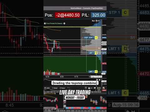 Shorting ES in the $150k Topstep Combine #trading