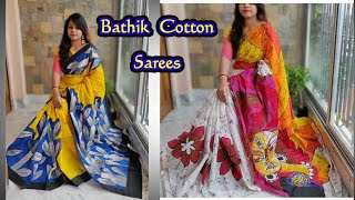 Summer Cotton Saree Collections || Batik Cotton Sarees || Premi Collections