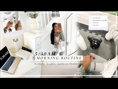 5:30AM MORNING ROUTINE 2023 | Realistic vlog style, healthy habits & productive start to the day!