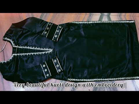 hand embroidery✨very beautiful 💞 kurti cutting and stitching| stylish kurti cutting and stitching|