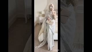 new sarees design with hijab for girls 😍 beautiful saree blouse design #unique #shortvideo