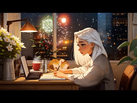 Lofi New Year Vibes 🍀 Background Music for uplifting moods ~ study/work/relaxing