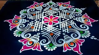 Traditional padi kolam designs 🌺 Easy festival rangoli designs