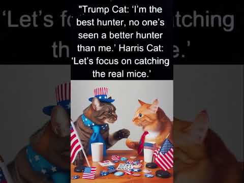 Trump Cat vs. Kamala Cat Face Off! #shorts  #MeowDebate #CatPolitics @Sukoto140