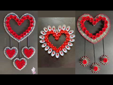 3 Beautiful wall hanging craft | Easy and simple wall hanging craft ideas | Heart wall hanging craft